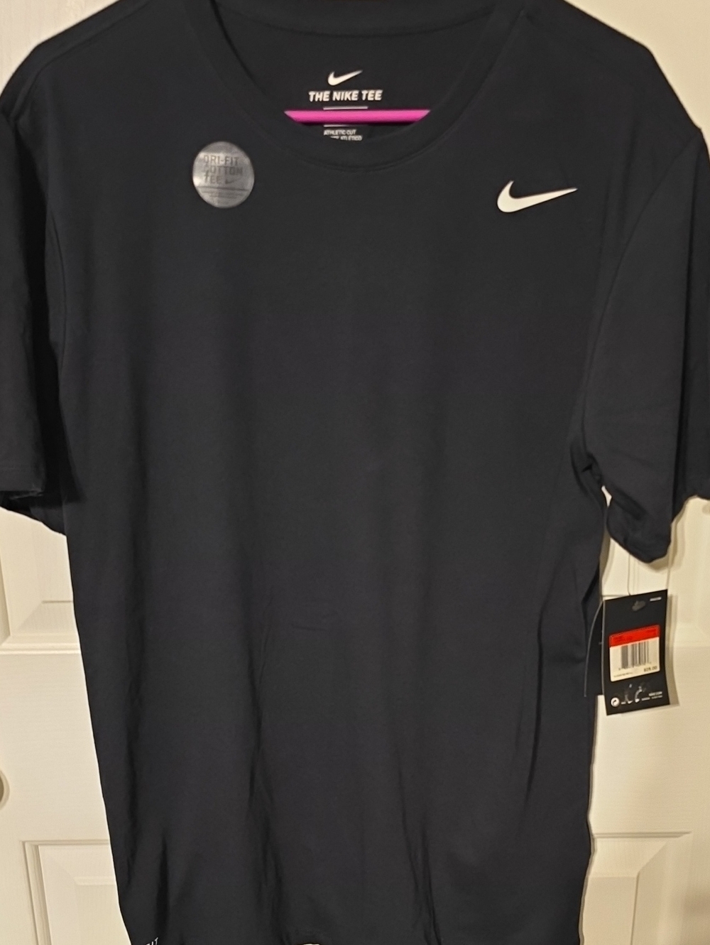 Nike Short Sleeve Dri-FIT Tee in Black with White Swoosh